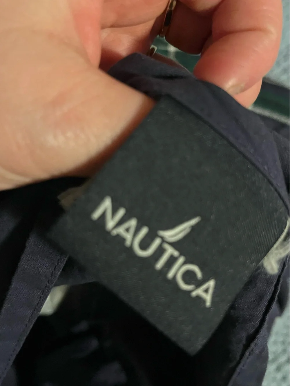 Nautica ~ Duvet ~Navy Green Plaid Duvet Cover Set~ Quality~ 💯 % Cotton